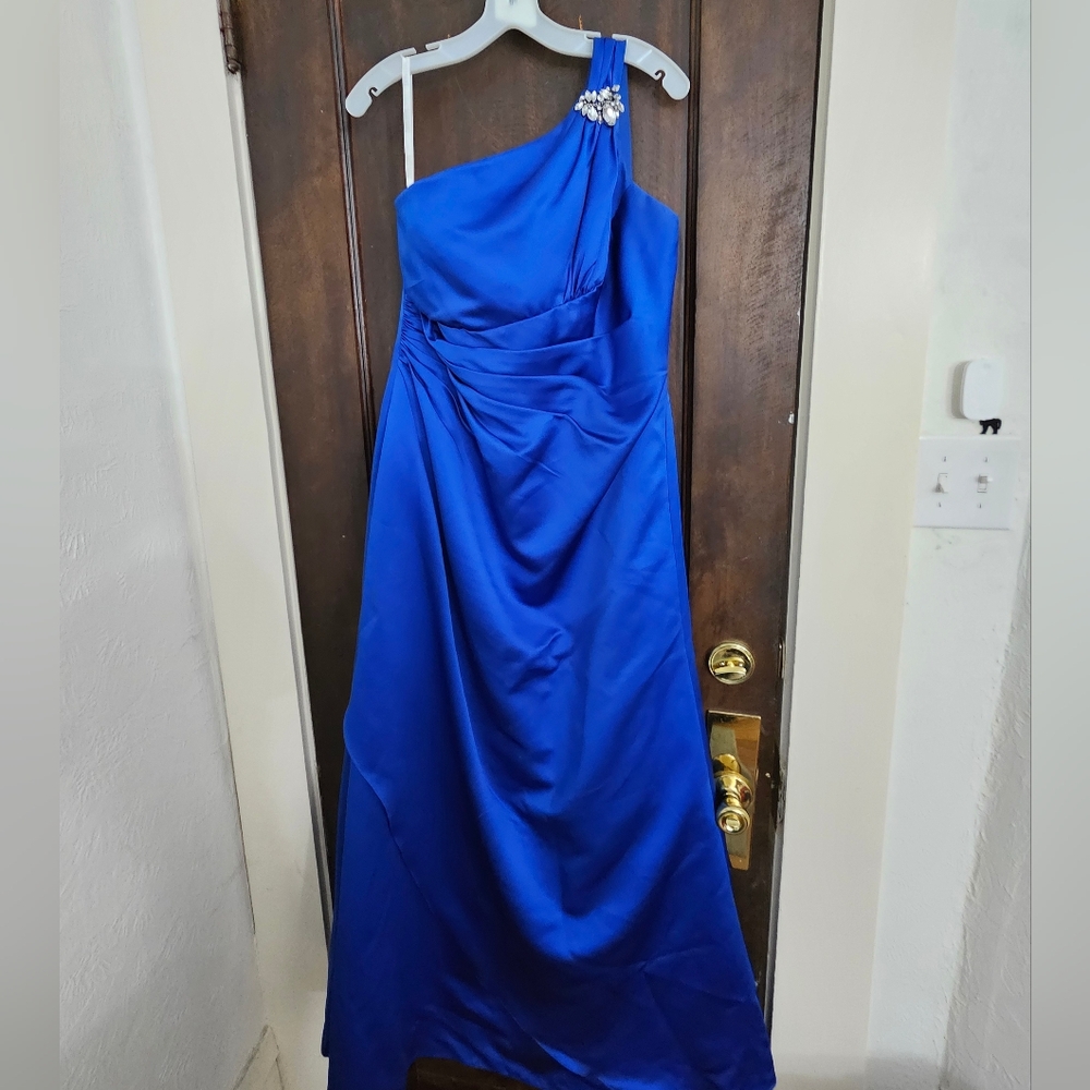 David's Bridal Royal Blue Dress